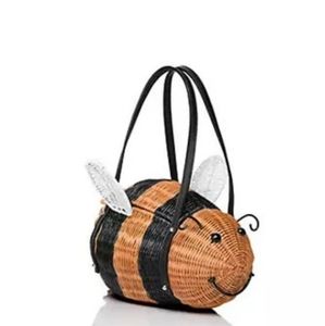 DOWN THE RABBIT HOLE KSNY Wicker Honeybee Bag